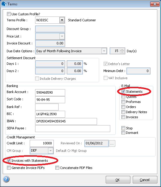 Invoices with Statements