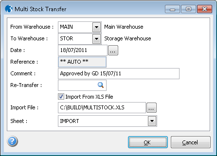 Multi Stock Transfer