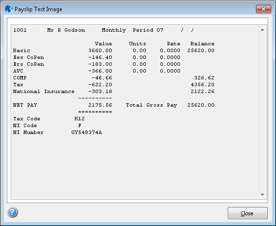 Payroll Payslip Text Images