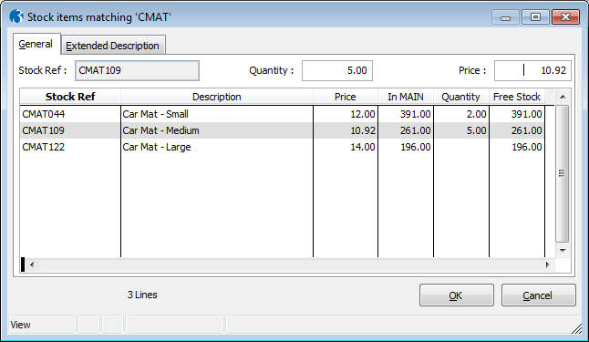 Quick Order Entry